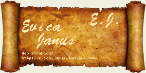 Evica Janus vizit kartica